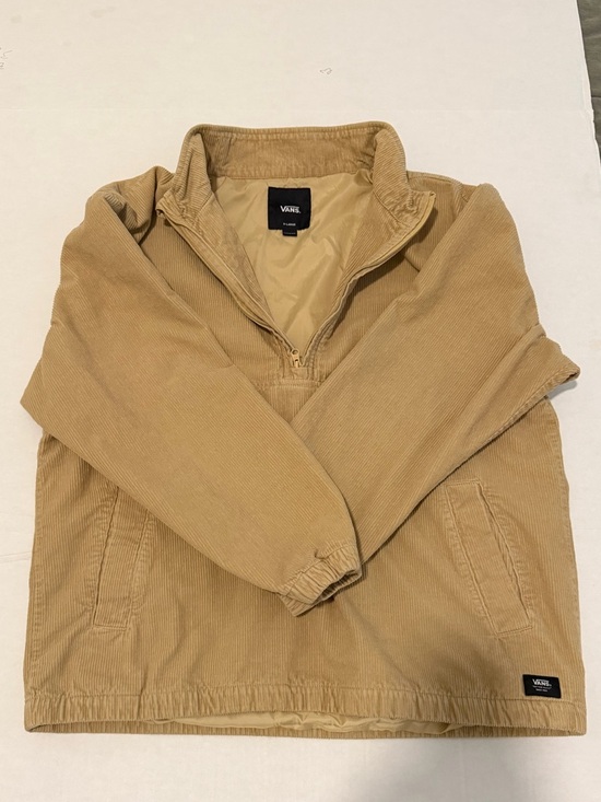 Vans Other - Vans Blake Corduroy Anorak Men’s XL Taos Taupe Half-Zip Lined Jacket